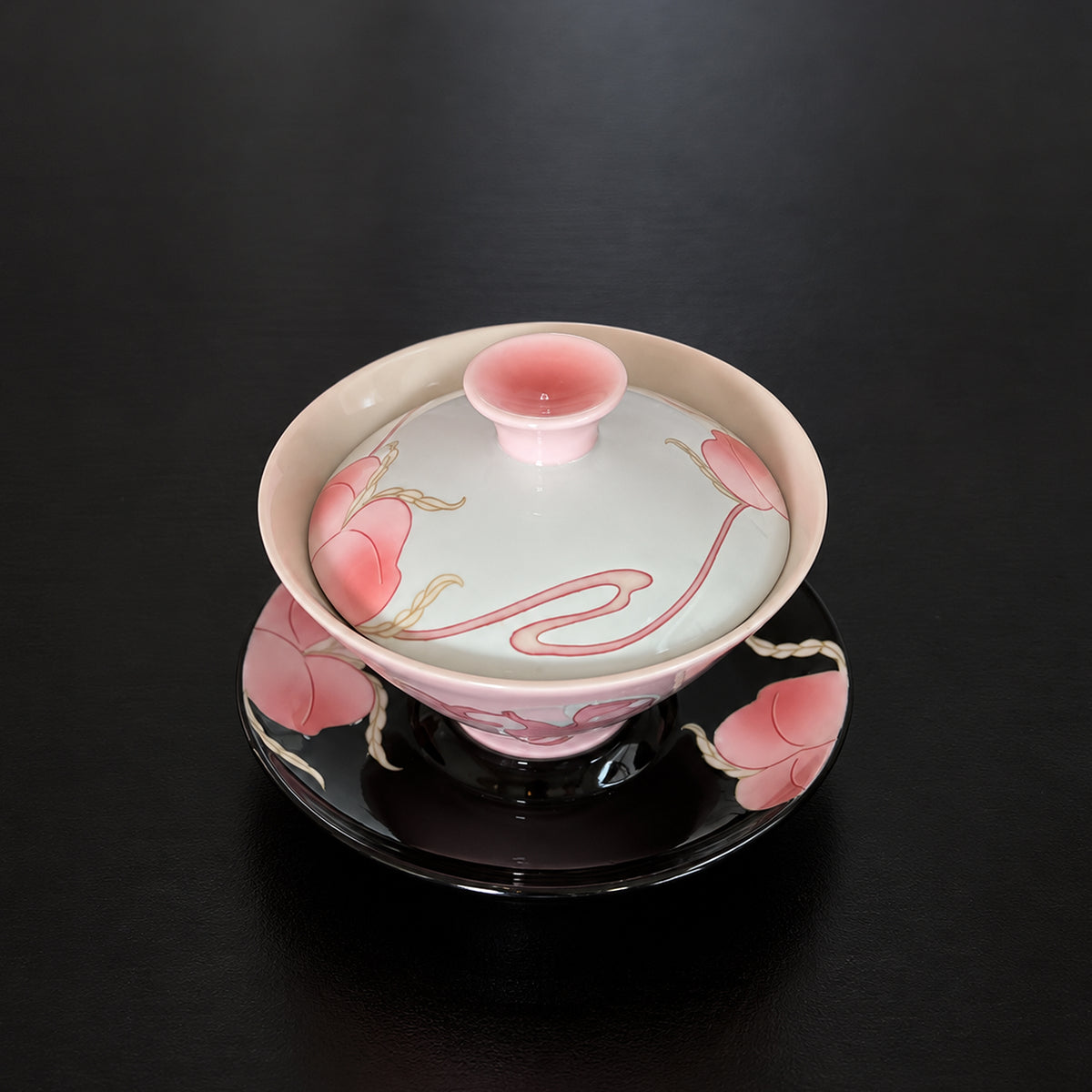 Guanyin Gaiwan with Peach Motifs