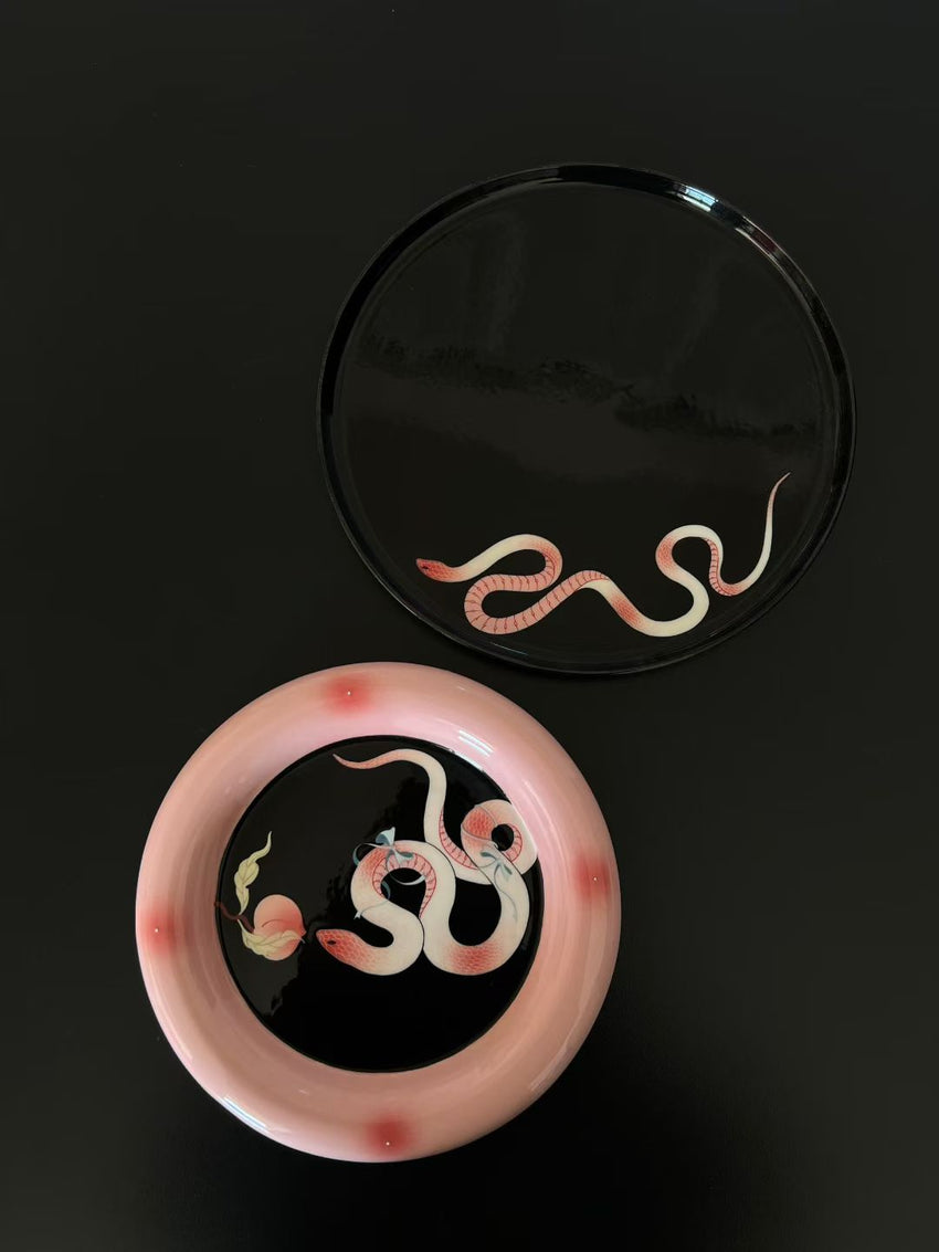 Serpent & Peach — Tray and Coaster Group