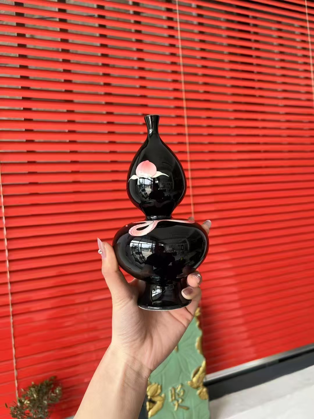 Serpent & Peach Vase Group